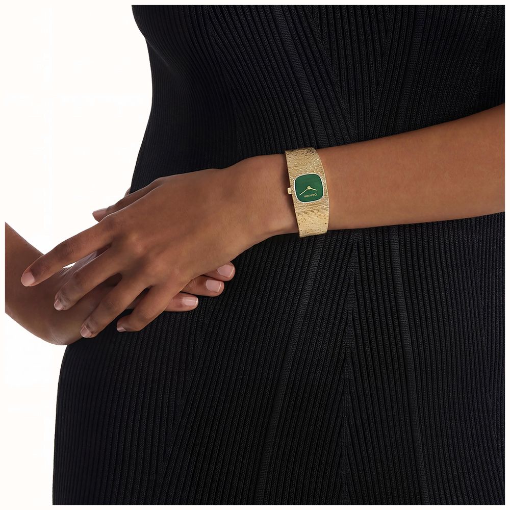 Calvin Klein Sophisticated Square (20mm) Green Dial / Gold PVD Stainless Steel Bracelet 25100228 - autre vue 4
