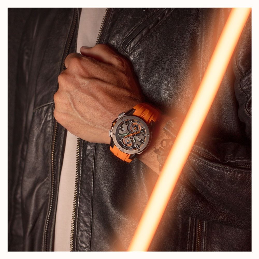 Lotus Vortex Quartz Chronograph (44mm) Black & Orange Dial