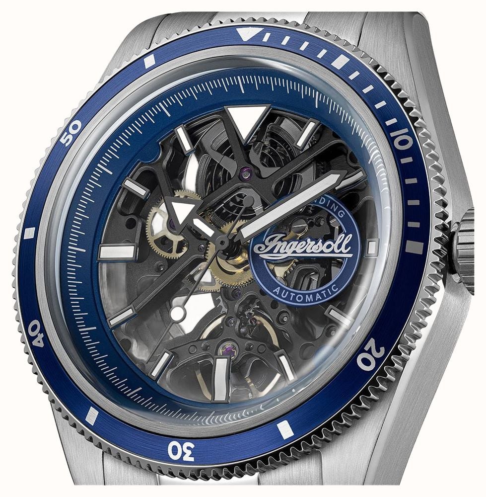 Ingersoll THE BUCK Automatic (43mm) Blue Skeleton Dial / Stainless Steel Bracelet I18002 - альтернативный вид 2