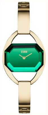 STORM TULISA GOLD LAZER GREEN (29mm) Green Dial / Gold-Tone Stainless Steel Bracelet 47545/GD/GN