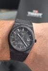 Customer picture of Tissot PRX Powermatic 80 - Forged Carbon Edition (40.5mm) Black Carbon Dial / Black Rubber Strap T1379079720100