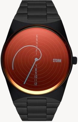 STORM Fibon-x leisteenrood | leisteenzwart stalen armbandhorloge 47444/SL/R