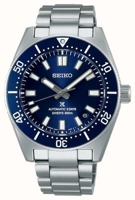 Seiko Prospex 1965 revival plongeur (40 mm) cadran bleu plongée / bracelet en acier inoxydable SPB451J1