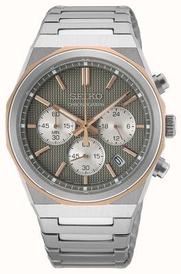 Seiko Essential Time Chronograph (40mm) Grey Dial / Stainless Steel Bracelet HGK002P1
