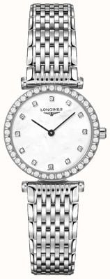 LONGINES Damen | die große Klasse | diamantweißes Zifferblatt | rostfreier Stahl L43410806