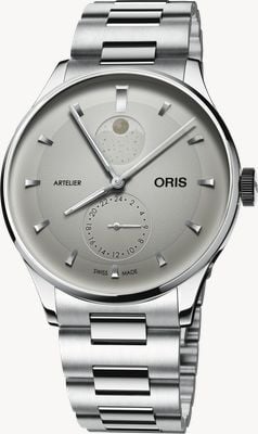 ORIS Artelier Komplikation Automatik (39,50 mm) elfenbeinfarbenes Zifferblatt / Edelstahlarmband 01 782 7811 4051-07 8 20 20