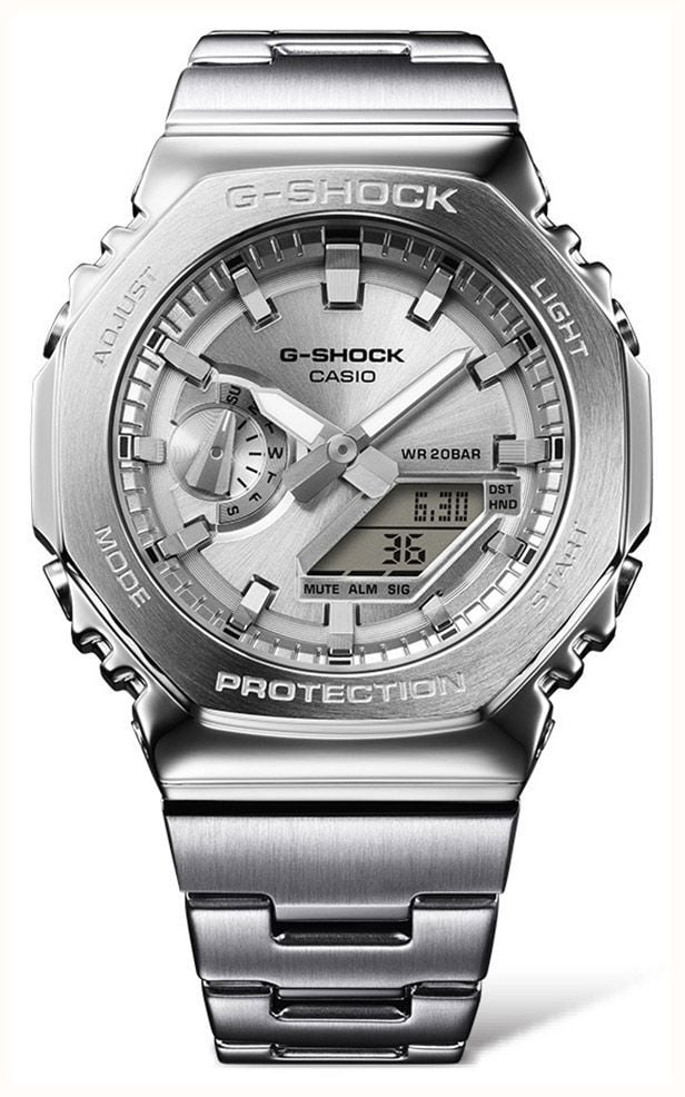 Casio G-Shock Metal (44.4mm) Silver Hybrid Dial / Stainless Casio G-Shock Metal (44.4mm) Silver Hybrid Dial / Stainless