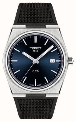 Tissot Prx-Quarz (40 mm), blaues Zifferblatt / schwarzes Kautschuk T1374101704100