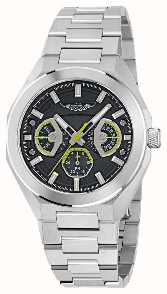 Aston Martin Thrill TKS W Quartz Multifunction (42mm) Black Dial / Stainless Steel Bracelet MTRI1F505 - alternate view 2