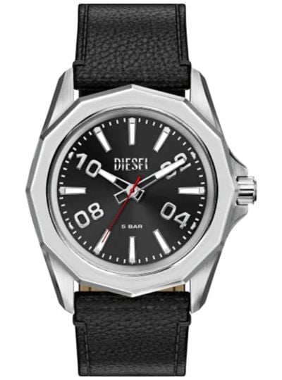 Diesel Stinger cadran noir cuir DZ2248 montre