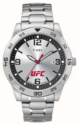 Timex x UFC Legendäres silbernes Zifferblatt / Edelstahl TW2V56300