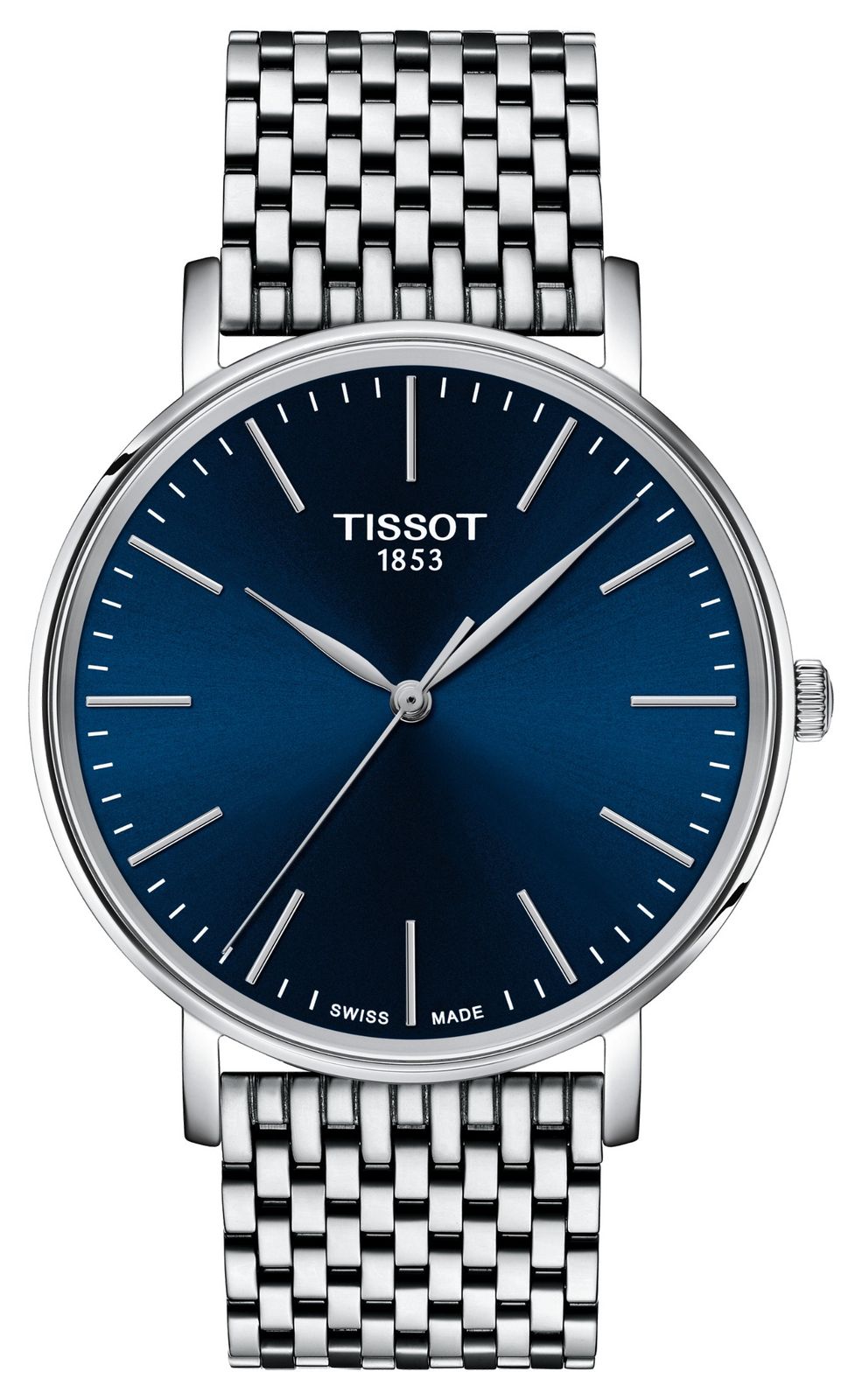 Tissot Gentil quartz Ã  chaque fois | cadran bleu | acier montre