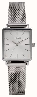 Timex Transcend (22 mm) quadrante argento / bracciale in maglia di acciaio inossidabile TW2Y26300