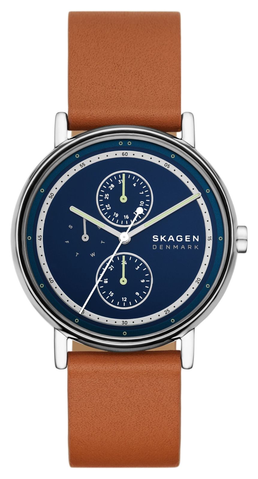 Skagen multifonction Signatur (40 mm) cadran bleu / montre
