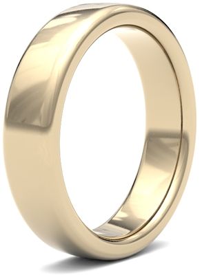 James Moore Wedding Rings | 18ct Yellow Gold | 5mm | Heavy | Soft Court | AG_5GHS-18Y