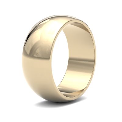 James Moore Wedding Rings | 18ct Yellow Gold | 8mm | Light | D-Shape | AG_8LLD-18Y