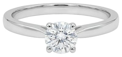 Lab-Grown Platinum Round Brilliant Cut 0.50ct D-VS2 Ring MPSS-0709