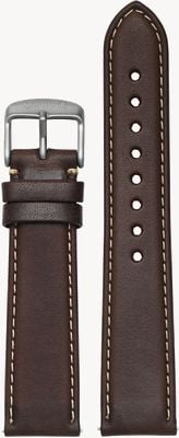 Hanhart Dunkelbraunes Kalbslederarmband mit historischer Dornschließe, 417 es 9921.0110-03