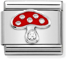 Nomination Classic Mushroom Sterling Silver & Steel Enamel Charm 330305/18
