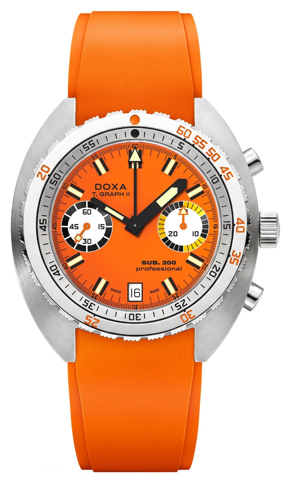 DOXA Sub 200 t.graph ii professional (42mm) cadran orange montre