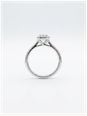 0.32ct Round Brilliant Natural Diamond Platinum Halo Ring ENG29337 - vista alternativa 3