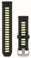 Garmin Quick Release Band (20mm) Black & Amp Yellow Silicone / Silver Hardware - Strap Only 010-11251-B6
