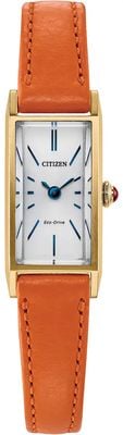 Citizen エコ・ドライブ fio (14x30mm) ホワイトダイヤル / オレンジレザーストラップ EG7122-04A