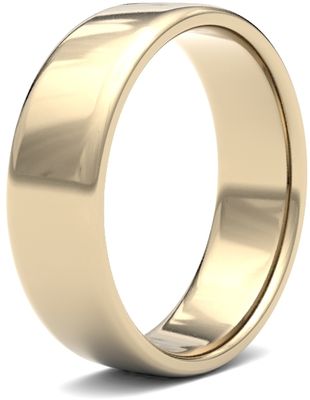 James Moore Wedding Rings | 18ct Yellow Gold | 6mm | Light | Soft Court | AG_6LLS-18Y