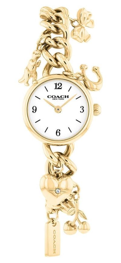 Coach Iris 22 mm Ã  cadran blanc et bracelet Ã  montre