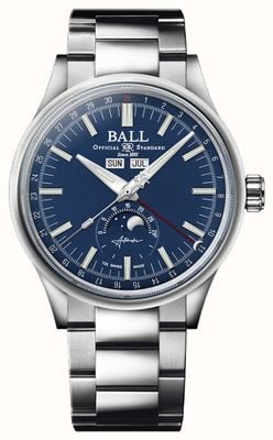 Ball Watch Company 工程师 ii 月历 | 40 毫米 |限量版 |蓝色表盘|不锈钢手链| NM3016C-S1J-BE