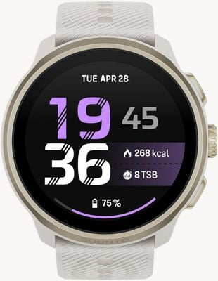 Suunto Run 2 leichte AMOLED-Laufuhr – 4 GB (46 mm) Federgold – Silikonuhr SS051724000