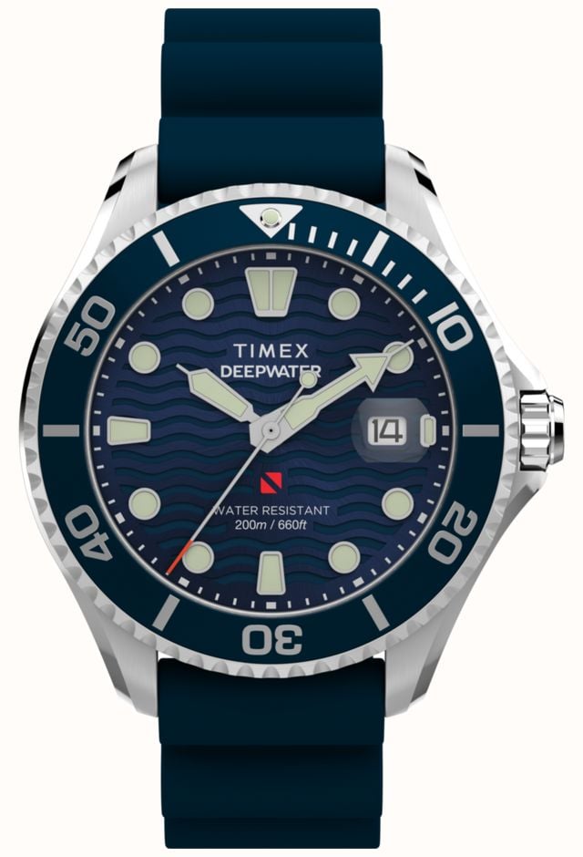 Timex Deepwater Meridian 200 (44mm) Blue Wave Dial / Blue
