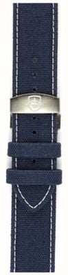 Elliot Brown Solo cinturino deployante da uomo in tela blu lavata da 22 mm STR-C01