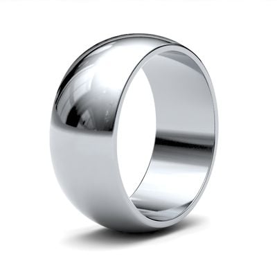 James Moore & Co | 9ct 白金 | 8毫米 | 轻盈 | D 型尺寸 | ag_8lld-9w AG_8LLD-9W