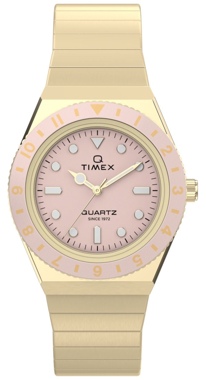 Timex Q Timex Mini (30 mm) cadran rose pastel / bracelet montre