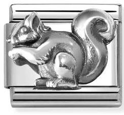 Nomination Classic Silver Oxidized Squirrel Charm 330114/06