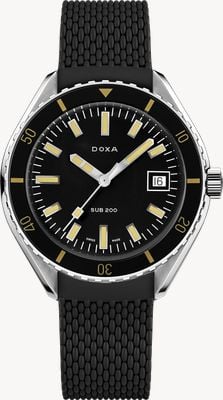 DOXA SUB 200 Sharkhunter (42mm) Black Iconic Dial / Black FKM Rubber Strap 799.10.101.20
