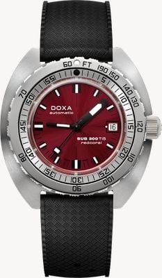 DOXA Sub 300 ti5 redcoral (42.5mm) レッドサンレイダイアル / ブラックダイブフレックスラバーストラップウォッチ 823.50.161.20