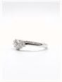 5 Stone Pavé Natural Diamond Platinum Chevron Half Eternity Band J8293 - widok alternatywny 2