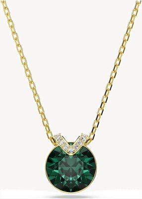 Swarovski Bella V Pendant | Round Cut | Green | Gold-tone Plated 5735387