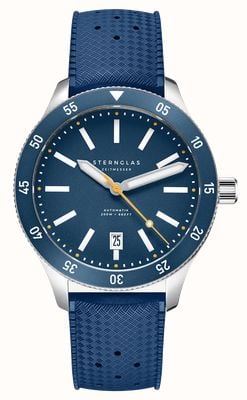 STERNGLAS Marus 2.0 Edition Küste Automatic Limited Edition (42mm) Blue Dial / Blue FKM Rubber Strap S02-MAK06-KA05
