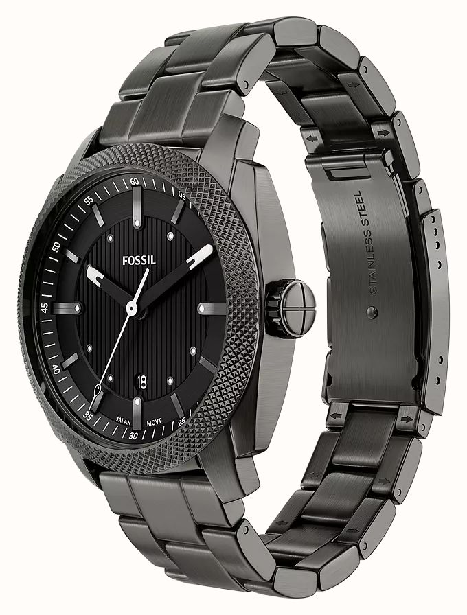 Fossil Machine 41 mm Three-Hand Date Smoke Stainless Steel Watch FS6185 - vista alternativa 6