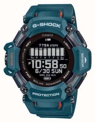 Relógio de fitness digital bluetooth Casio g-squad azul-petróleo GBD-H2000-2ER