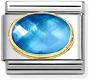 Nomination Classic Blue Faceted Gemstone Steel Charm 030612/038