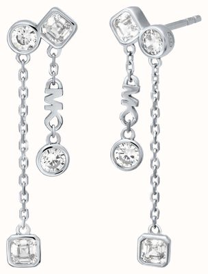 Michael Kors KORS BRILLIANCE Cubic Zirconia Sterling Silver Drop Earrings MKC1773040