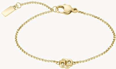 BOSS Jewellery Ladies Gold-Tone Bracelet Chain With Double B Monogram 1580698