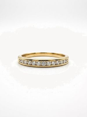 James Moore & Co 9ct Yellow Gold Diamond Channel Set Half Eternity RD566/N