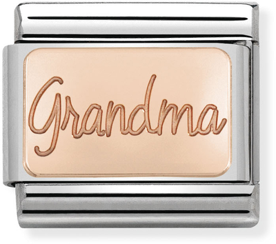 Nomination Classic Grandma 9ct Rose Gold & Steel Charm 430101/36