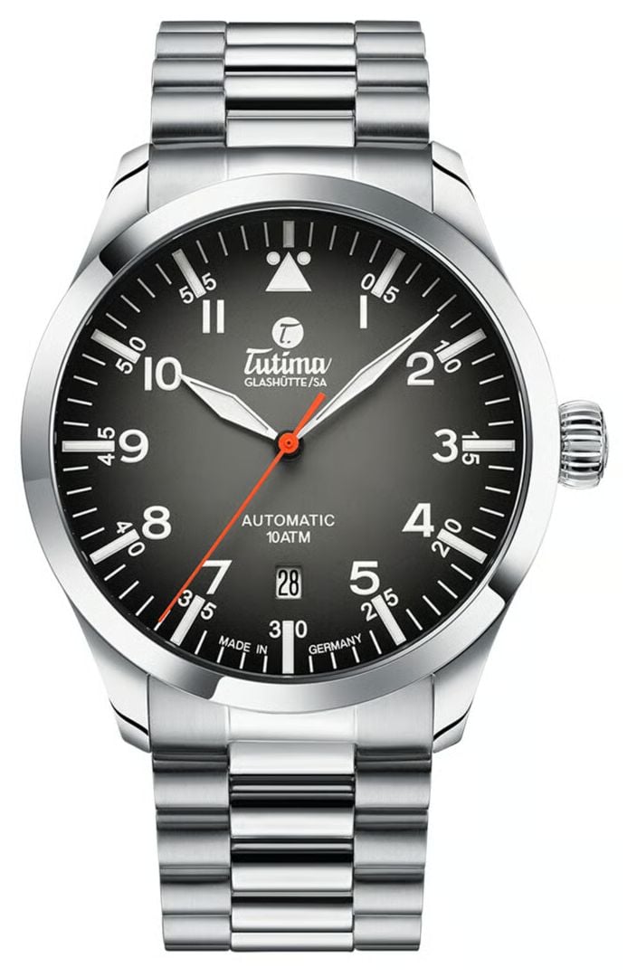 Tutima Glash&Atilde;tte Flieger Automatic 41mm Grey D&Atilde;grade Watch