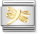 Nomination Classic Dragonfly 18ct Gold & Steel Charm 030149/56